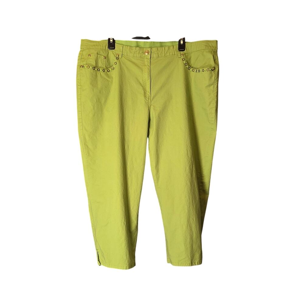 Embellished Twill Capris Unstoppable Color 22W  brand Ruby Rd.